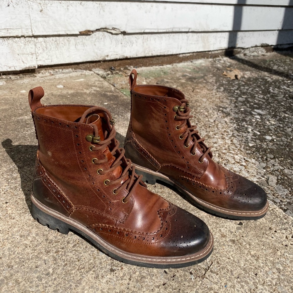 Clark’s Brown Leather Brogue Boots